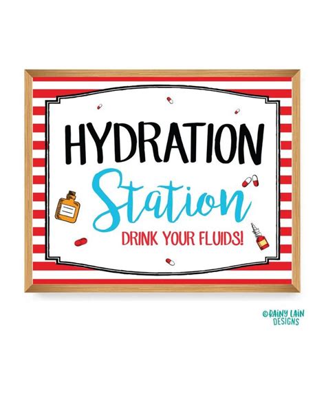 Hydration Station Sign Beverages Sign Drinks Sign Nurse - Etsy | Nursing school graduation party ...