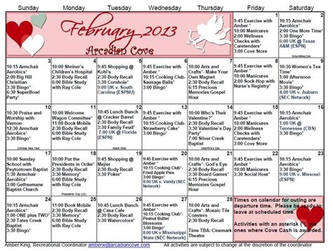 Dementia Activity Calendar