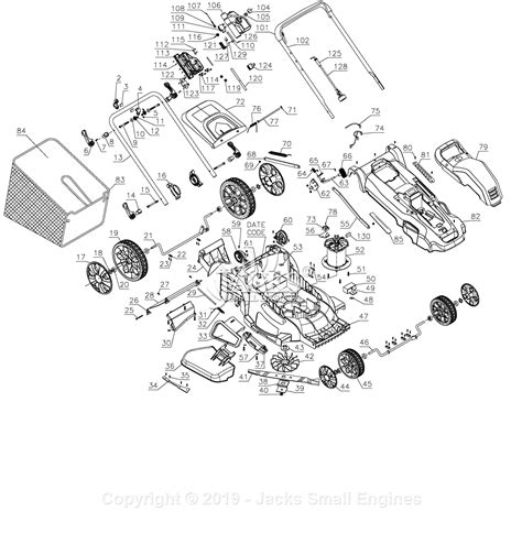 Black & Decker MM2000 Type 1 Parts Diagram for Mower