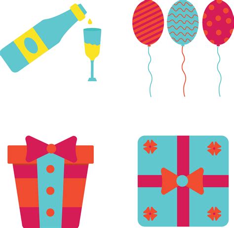 New Year Party In Flat Design. Vector Illustration Set. 32203947 Vector Art at Vecteezy