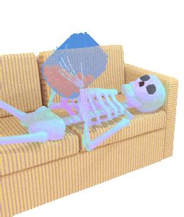 Skeleton Dead Sticker - Skeleton Dead Bored - Discover & Share GIFs