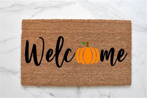 Welcome Pumpkin Doormat Fall Doormat Cute Doormat Autumn | Etsy | Fall ...