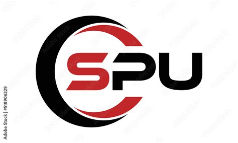 SPU three letter swoosh logo design vector template | monogram logo ...