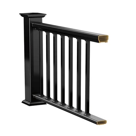 Deckorators (Assembled: 8-ft x 3-ft) Black Composite Deck Railing Kit at Lowes.com