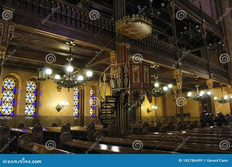 HUNGARY, BUDAPEST- January 22, 2020:Interior View of the Jewish Synagogue in Budapest Editorial ...