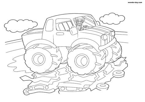 Blippi Garbage Truck Coloring Page - 119+ File for DIY T-shirt, Mug, Decoration and more