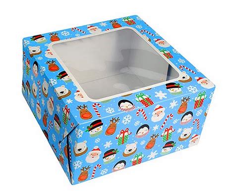 Custom Printed Christmas Cake Boxes | Wholesale Christmas Cake ...