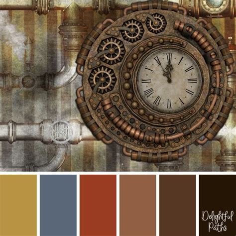 Steampunk Inspired Color Palettes | House color schemes, Steampunk house, Steampunk bedroom