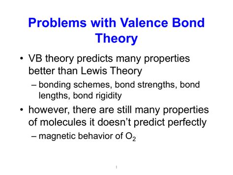 Problems with Valence Bond Theory