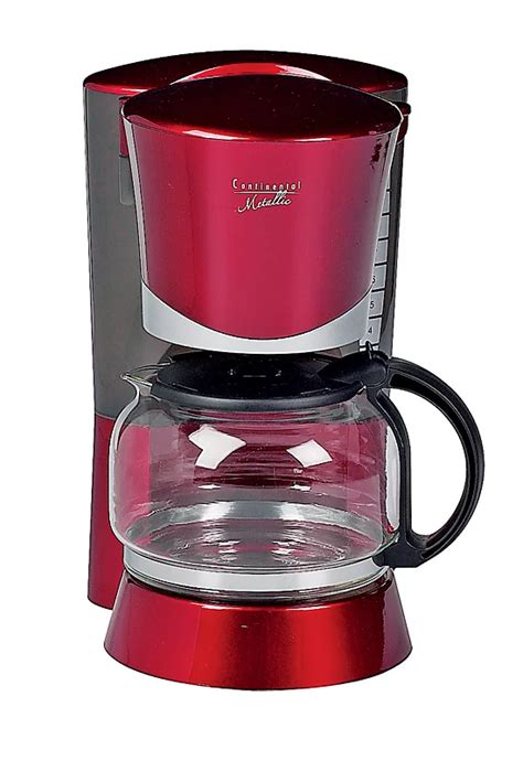 Continental 4 Cup Metallic Red Electric Coffee Maker - Shop Kitchen ...