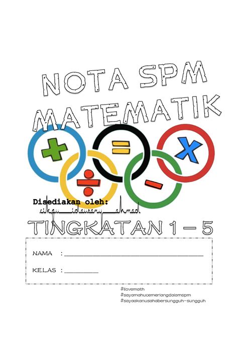 Nota Full Matematik - math - NAMA : - Studocu