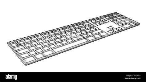 Computer keyboard outline Stock Vector Image & Art - Alamy