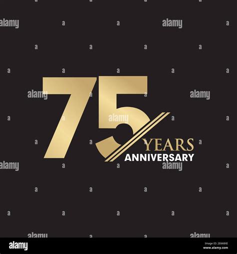 75th Year anniversary emblem logo design inspiration vector template ...