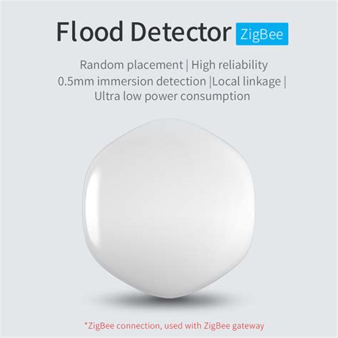 Zigbee Flood Alarm Sensor Wireless Water Leak Sensor Water Level Sensor ...