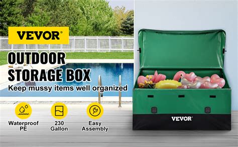 VEVOR VEVOR Outdoor Storage Box Patio Deck Box 230 Gallon Waterproof PE Tarpaulin | VEVOR UK