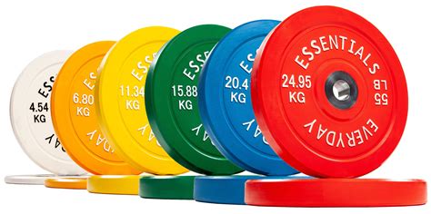 Everyday Essentials Color Coded Olympic Bumper Plate Weight Plate with ...