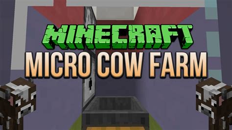 Minecraft: Micro Cow Farm Tutorial - YouTube