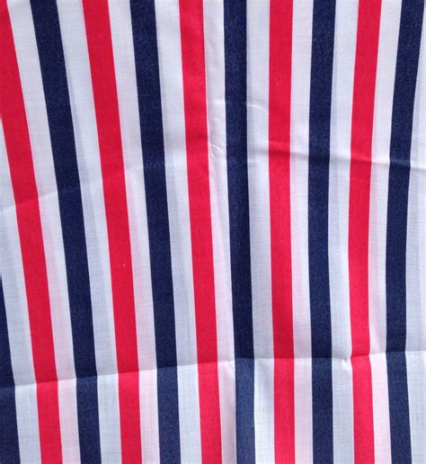 Vintage Red, White and Blue Stripe Fabric // 3 yards, 108×45″, 1980s, 80s – Haute Juice