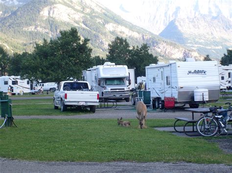 Waterton Town Campground with trailers and cars in Waterton Lakes National Park image - Free ...