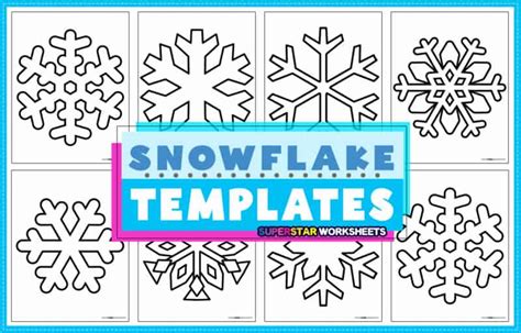 Snowflake Templates - Superstar Worksheets