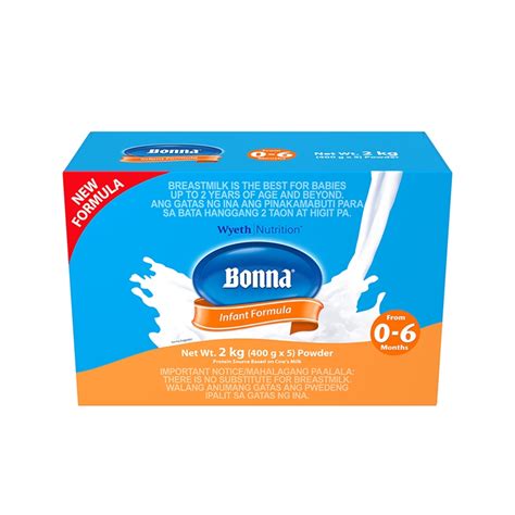 BONNA INFANT FORMULA MILK 2 kg. 0-6 MONTHS