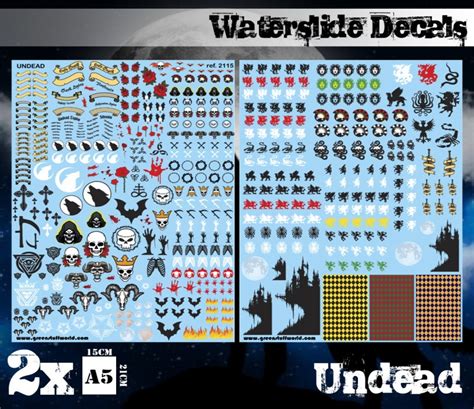 Waterslide Decals Undead Paint Hobby Miniatures Warhammer - Etsy UK