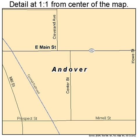 Andover Ohio Street Map 3902050