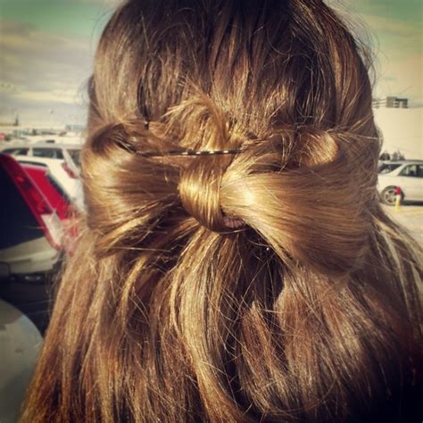 half up half down hair bow | Beth D.'s Photo | Beautylish