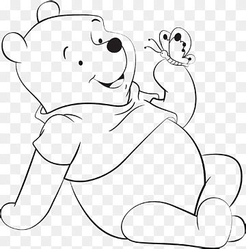 Pooh Clipart Black And White