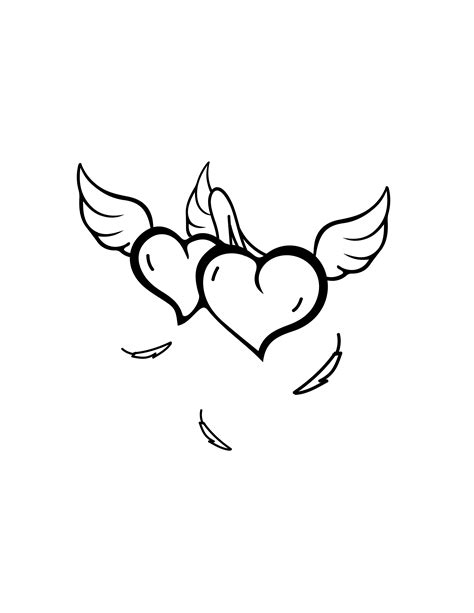 Drawing Hearts With Wings