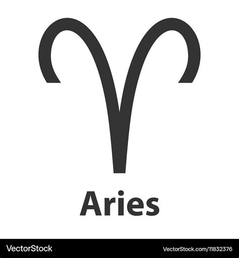 Aries ram zodiac sign icon Royalty Free Vector Image