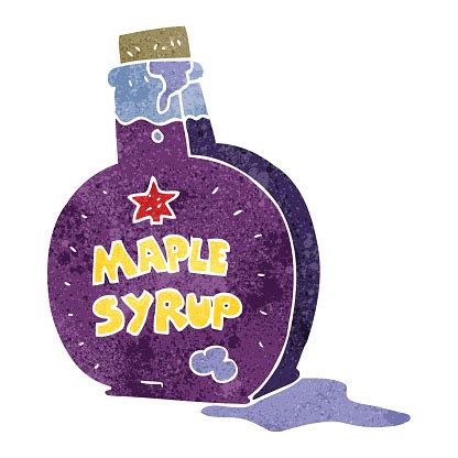 retro cartoon maple syrup bottle vector image | Royalty Free