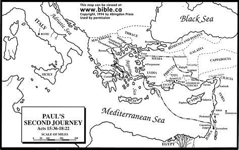 Printable Blank Map Of Paul's Missionary Journeys - Printable Word Searches