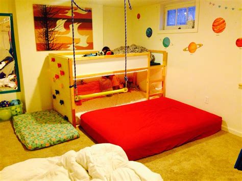 IKEA kura bed with climbing wall Kura Bed, Painting Kids Furniture, Ikea Bed Hack, Ikea Garden ...