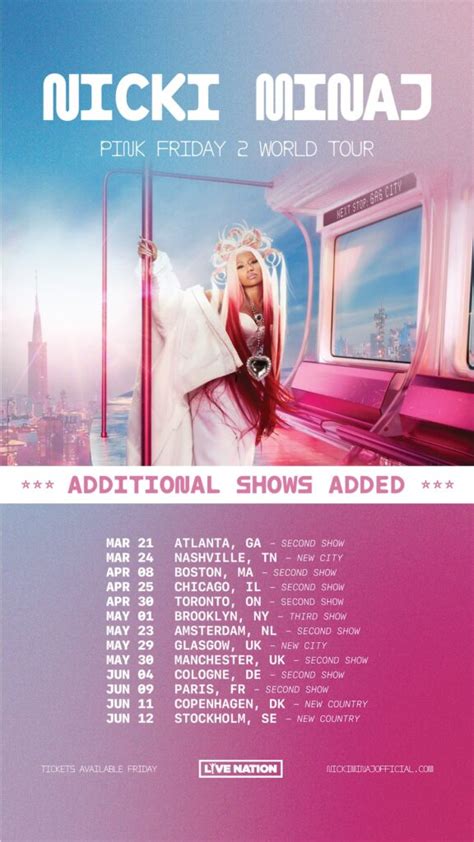 Diva in Demand! Nicki Minaj Adds Extra Dates to the 'Pink Friday 2 ...