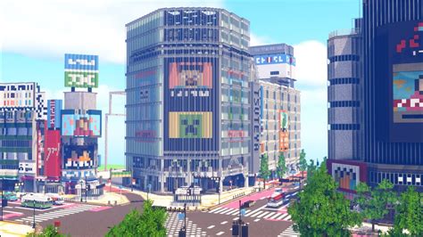 【Minecraft】マイクラで渋谷の街を作ってみるよ part5 Create the city of Shibuya with Minecraft【MiniaTuria MOD ...