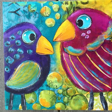 Acrylics, birds, color by Betsy Walcheski | Bird art print, Bird art ...