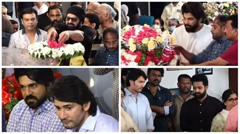 Chiranjeevi, Prabhas, Ram Charan, Allu Arjun, NTR pay last respects to ...