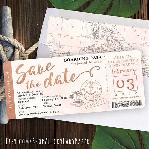 Vintage Destination Wedding Invitations