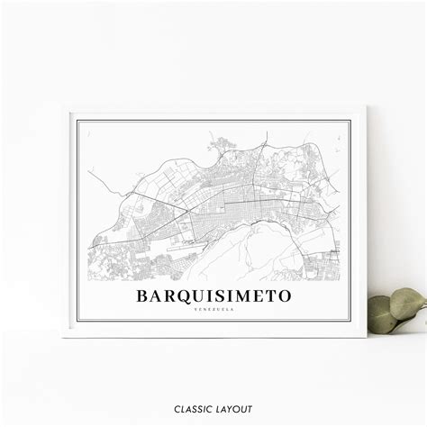 Barquisimeto Venezuela Map Print Map Art Poster Lara City | Etsy