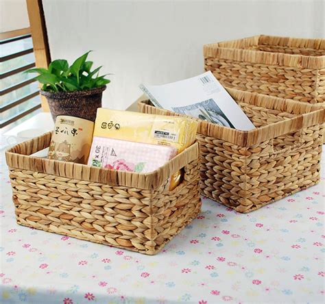 Natural Water Hyacinth Basket Weaving Basket Seagrass Basket For Storage Laundry Picnic - Buy ...