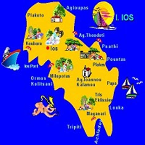 Ios - Map of the island | Greece in details