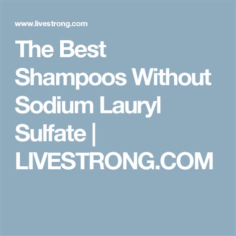 The 6 Best Sulfate-Free Shampoos for Healthier Hair | Livestrong.com ...