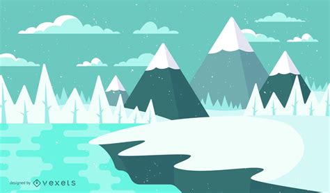 Winter Snow Landscape Illustration Vector Download