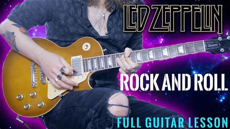 How To Play "Rock And Roll" by Led Zeppelin (Full Electric Guitar ...