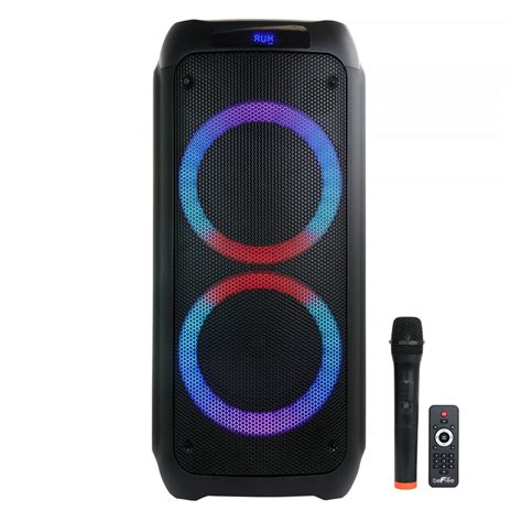 beFree Sound Dual 8 Inch Bluetooth Wireless Portable Party Speaker with ...