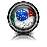 Dices On Financial Graph PowerPoint Icon Cc | PowerPoint Presentation Templates | PPT Template ...