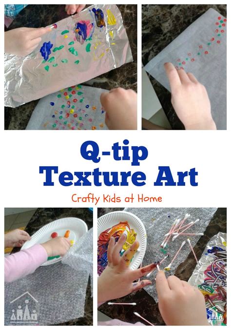 Q-Tip Texture Art for Kids - Crafty Kids at Home