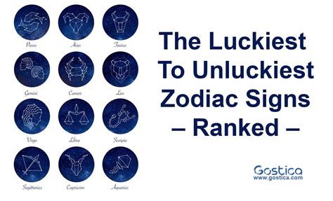 The Luckiest To Unluckiest Zodiac Signs – Ranked – GOSTICA