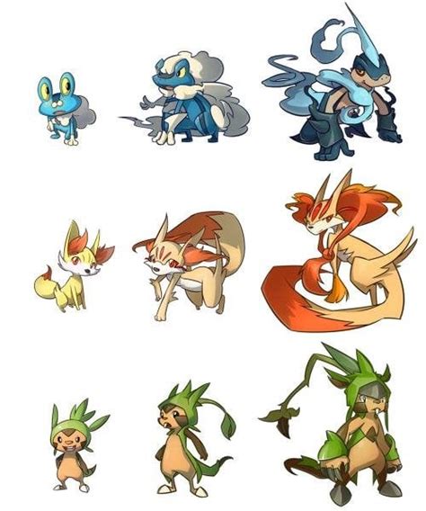 6th gen starter evolutions. Best ones I've seen so far. : pokemon